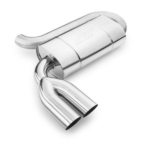 Universal elliptical muffler E206GP 63 with embossing