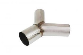 Exhaust Y-Pipe 90° 63/76mm 304SS