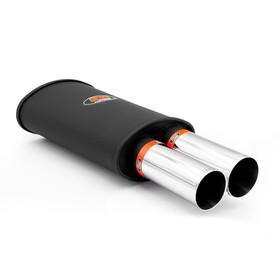 Sports silencer RM218 with two polished tips KPCP76/76 50