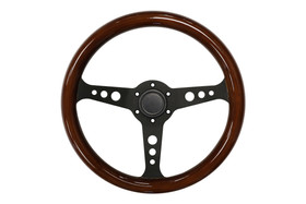 Steering wheel 350 mm – wood, Black