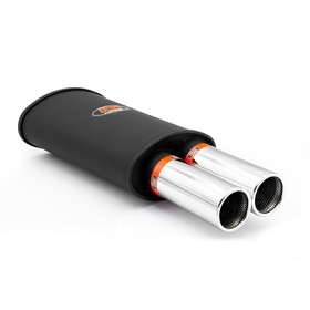 Sports silencer RM215 with two polished tips KPZP76/76DP