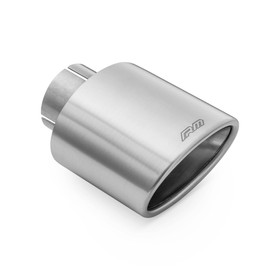 Oval rounded slant exhaust tip stainless steel satin KOZS77/100/50DK