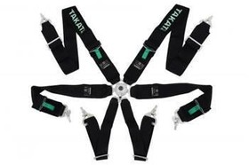 Racing seat belts 6p 3" Black - Takata Replica harness