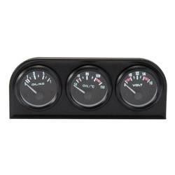 52mm 3in1 kit Oil Temp Gauge Water Temp Gauge Temperature Oil Pressure Gauge