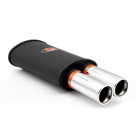 Sports silencer RM212 with two polished tips KPZP76/76DK 2X50