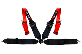 Racing seat belts SLIDE Quick 4p 3" Red - Black