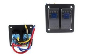 Alu panel switchON/OFFx2 Blue