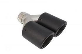 Dual exhaust tip 2×101 mm, inlet 63 mm – carbon, size L