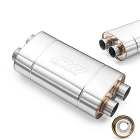 Sports Free-Flow Muffler E006 Elliptical – Without Embossing, Universal, Stainless Steel T304