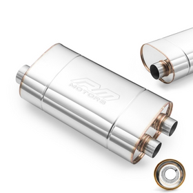 Sports Free-Flow Muffler E005 Elliptical – Without Embossing, Universal, Stainless Steel T304