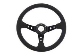 PRO sport steering wheel 350 mm black leather – 80 mm offset
