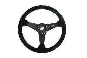 SLIDE steering wheel 350 mm suede black - 20 mm offset