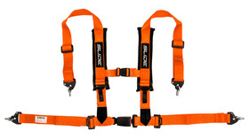 Racing seat belts SLIDE V2 orange 4p 2" E4