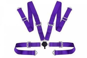 4-Point Racing Seat Belts 2" Purple – with Quick Release Mechanism