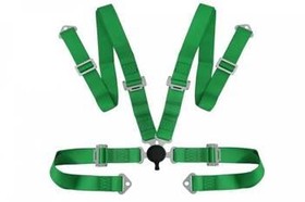 4-Point Racing Seat Belts 2" Green – with Quick Release Mechanism