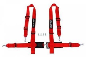 Racing seat belts SLIDE 4p 2" red