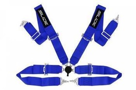 Racing seat belts SLIDE Quick 4p 3" blue