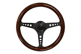 Steering wheel 350 mm – wood, Black