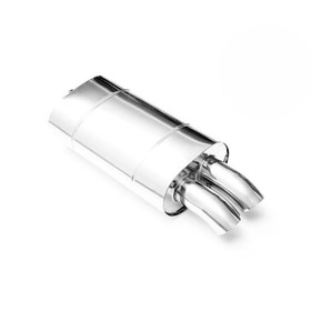Universal elliptical muffler E103 2x50 with embossing
