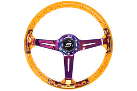 SLIDE steering wheel 350 mm acrylic orange NeoChrome - 70 mm offset