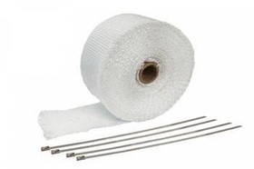 Heat Wrap 50mmx1mm 10m White + Clamps