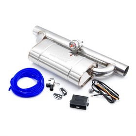 Elliptical muffler with vacuum valve EMVP01 63/350/P