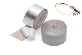Heat Wrap Tape Kit Self-adhesive Aluminum 5m + Clamps