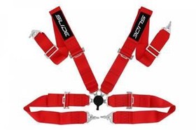 Racing seat belts SLIDE Quick 4p 3" red