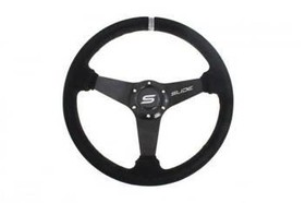 SLIDE steering wheel 350 mm suede silver - 20 mm offset