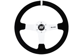 SLIDE steering wheel 350 mm suede white - 90 mm offset