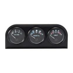 52mm 3in1 kit Volt Gauge Water Temp Gauge Temperature Oil Pressure Gauge