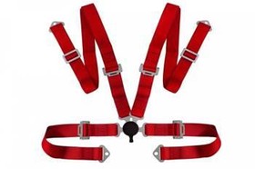 Racing harness 4-point 2" red – with Quick Release mechanism
