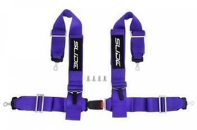 Racing seat belts SLIDE 4p 3" purple