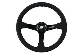 SLIDE steering wheel 350 mm leather black - 90 mm offset
