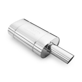 Universal elliptical muffler E207 76C 50 with embossing