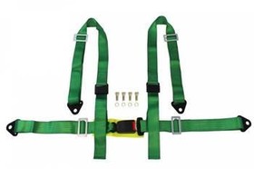 Racing harness 4-point 2" green – E4 homologation