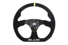 SLIDE steering wheel 350 mm suede yellow - 25 mm offset 