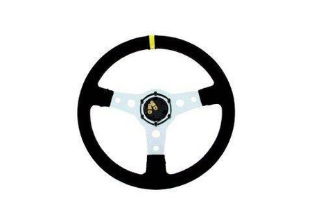 Kierownica sportowa PRO 350 mm czarna zamszowa – offset 0 mm