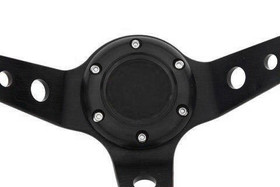 PRO sport steering wheel 350 mm black leather – 80 mm offset