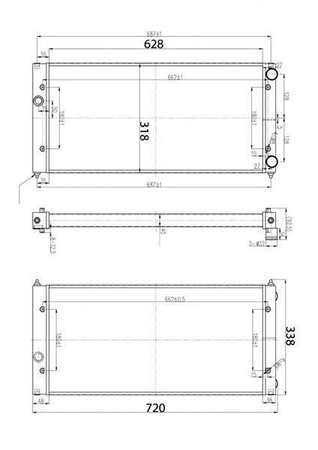 Sportowa chłodnica wody Vw Golf Mk3 92-99 2.0I /94-99 1.9 Tdi /92-99 1.8I Mk3 Golf Mt