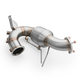 Downpipe Audi Q5 3.0 TDI with OBD catalytic converter and heat shield