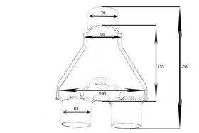 Y-Pipe exhaust connector 2.5-2.75"