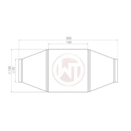Catalytic Converter 300 CPSI EURO 6 130x300mm Wagner Tuning