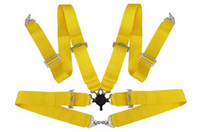 Pasy sportowe 4-punktowe 3" żółte – Quick