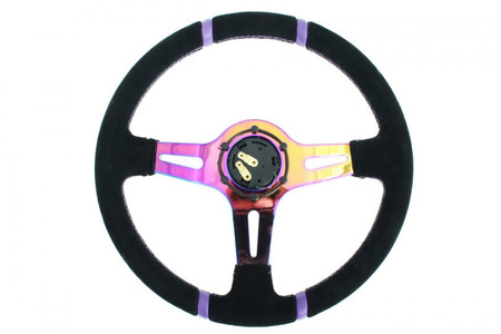 SLIDE steering wheel 350 mm NeoChrome suede - 45 mm offset 