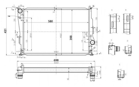 Sportowa chłodnica wody BMW E46 M3