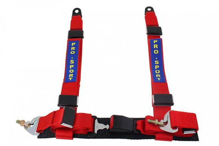 Racing harness 4p 3" Red Pro Racing Sport