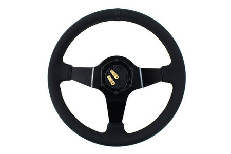 SLIDE steering wheel 350 mm leather black - 90 mm offset