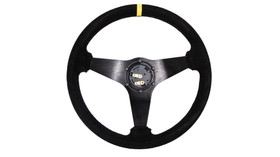 SLIDE steering wheel 350 mm suede yellow - 20 mm offset 