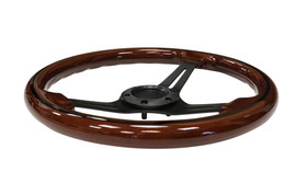 Steering wheel 350 mm – wood, Black